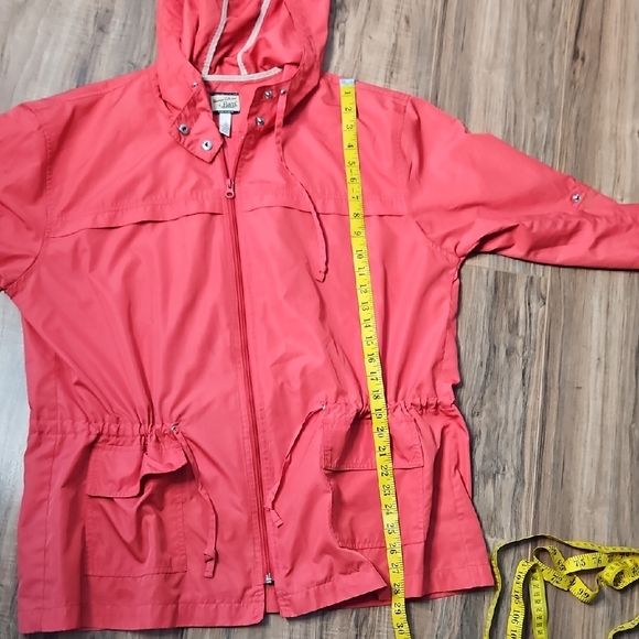 G H Bass Women's Peach Rain Utility Jacket XL - Picture 8 of 9